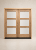 Unfinished Mahogany Wood Door - Single Door TDL Glass 6'0" Wide (6'8" & 8'0")