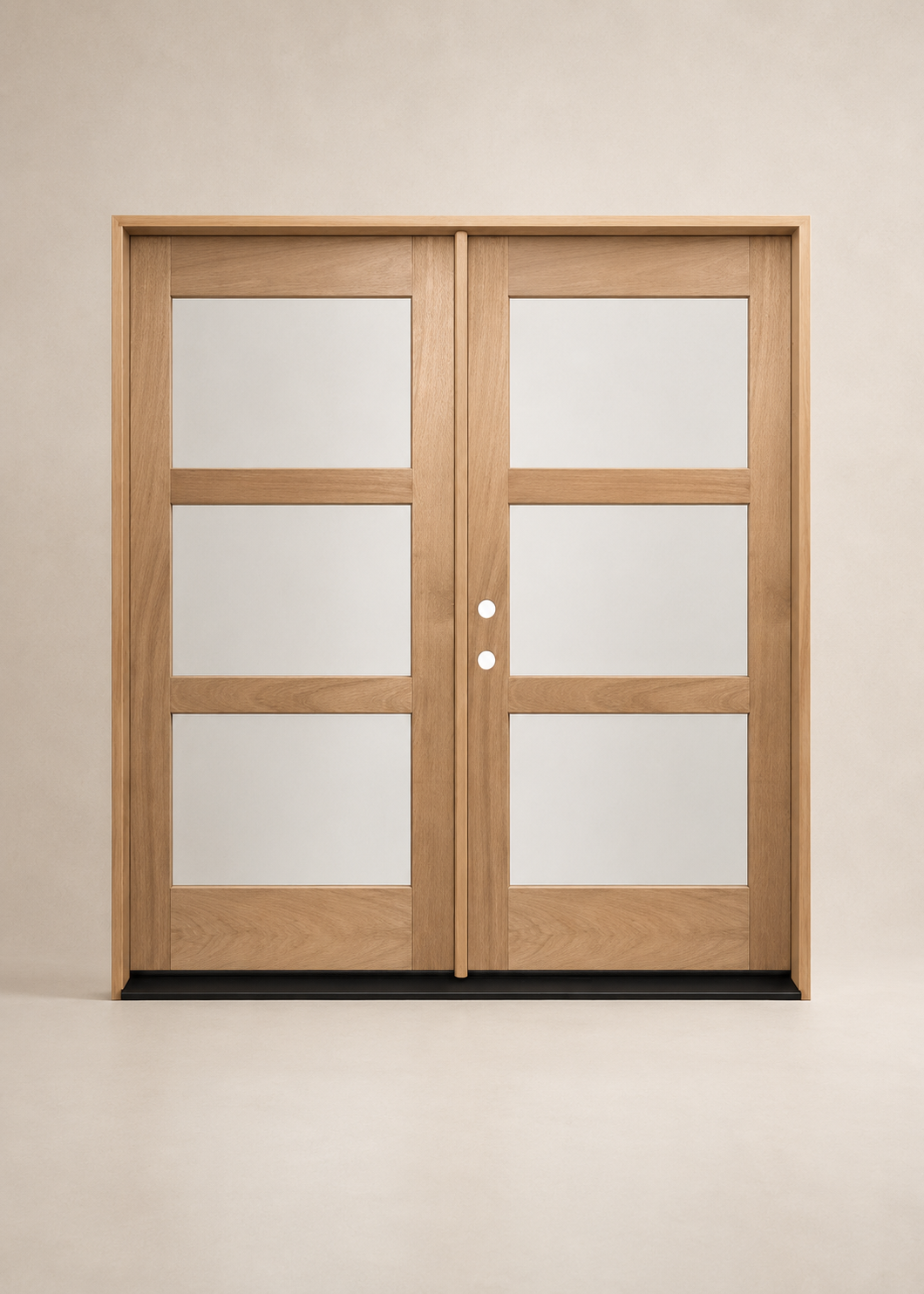 Unfinished Mahogany Wood Door - Single Door TDL Glass 6'0" Wide (6'8" & 8'0")