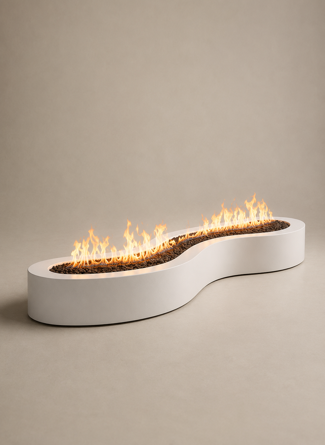 Linear Gas Fireplace - 119" (14" Depth)