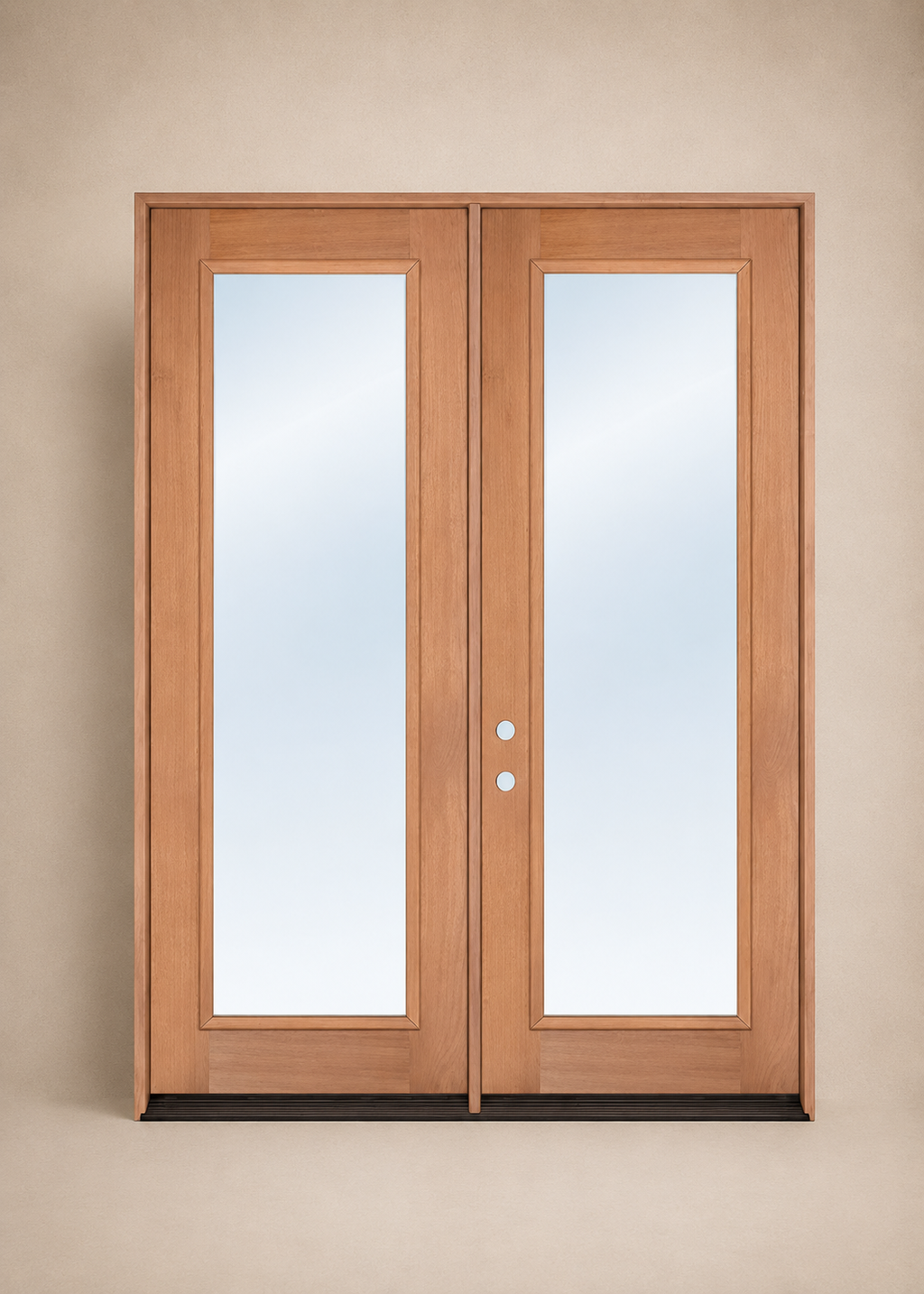 Unfinished Mahogany Wood Door - Single Door TDL Glass 4'0"-6'0" Wide (6'8" & 8'0")