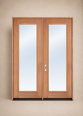 Unfinished Mahogany Wood Door - Single Door TDL Glass 4'0"-6'0" Wide (6'8" & 8'0")