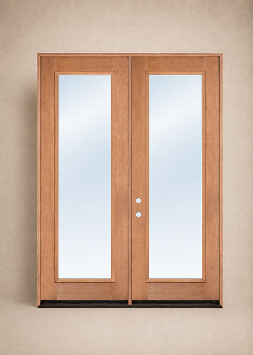 Unfinished Mahogany Wood Door - Single Door TDL Glass 4'0"-6'0" Wide (6'8" & 8'0")
