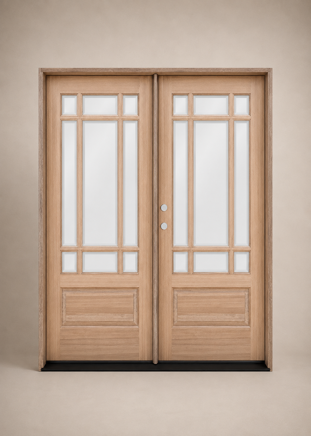 Unfinished Mahogany Wood Door - Single Door TDL Glass 5'4"-6'0" Wide (6'8")