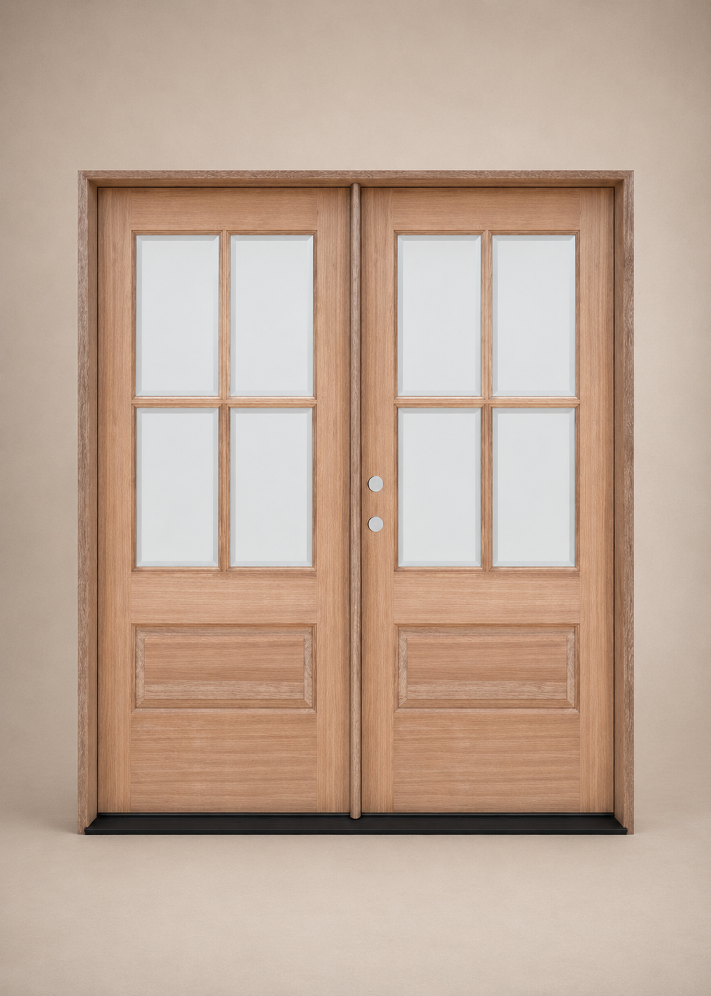 Unfinished Mahogany Wood Door - Single Door TDL Glass 5'0"-6'0" Wide (6'8")
