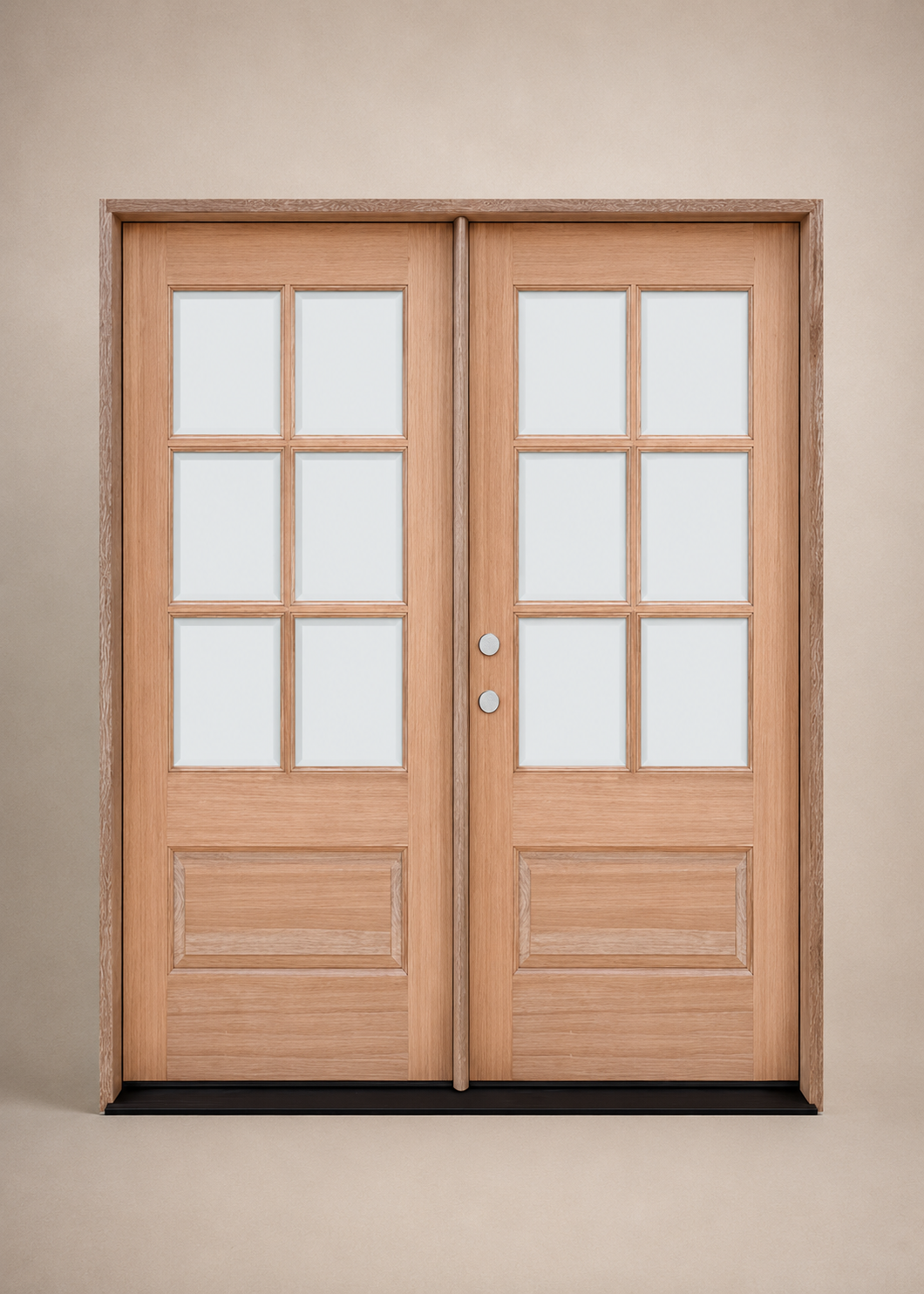 Unfinished Mahogany Wood Door - Single Door TDL Glass 5'0"-4'0" Wide (6'8" & 8'0")