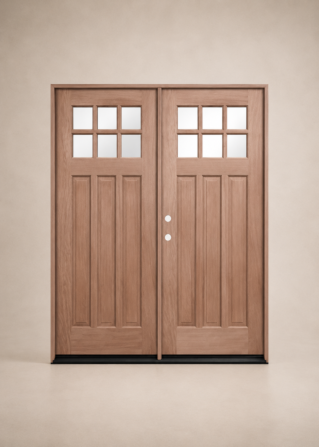 Unfinished Mahogany Wood Door - Single Door TDL Glass 5'4"-6'0" Wide (6'8")