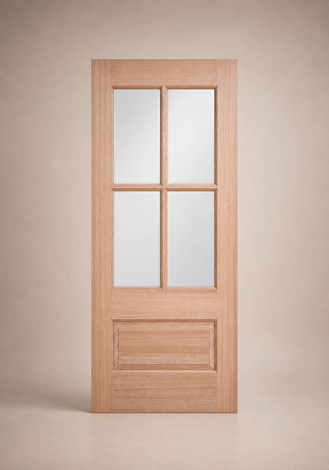 Unfinished Mahogany Wood Door - Single Door TDL Glass 2'6"-3'0" Wide (6'8")