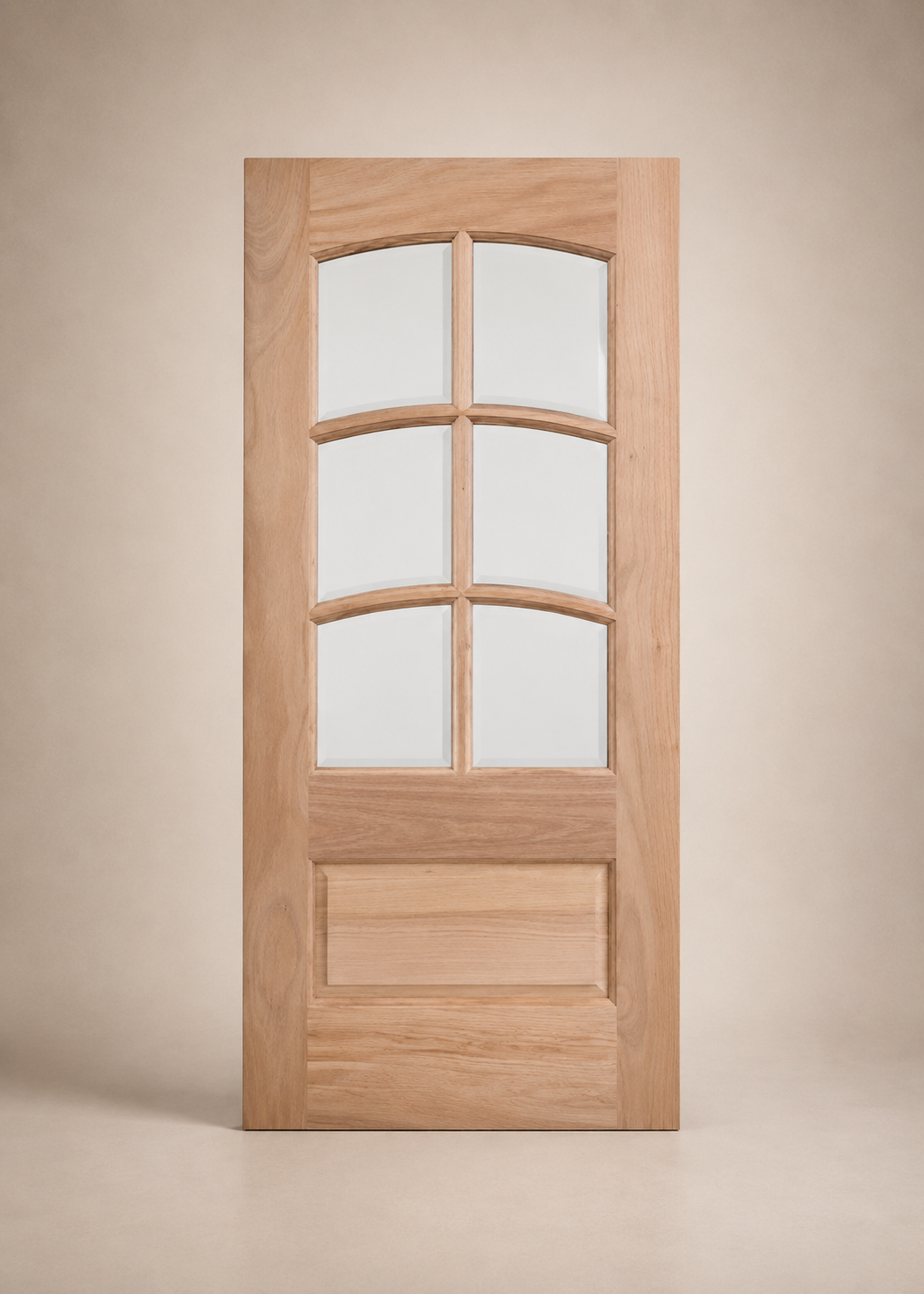 Unfinished Mahogany Wood Door - Single Door TDL Glass 3'0" Wide (6'8")