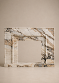 Marble Table Base -  Modern Fireplace Frame 60" x 48" x 12"