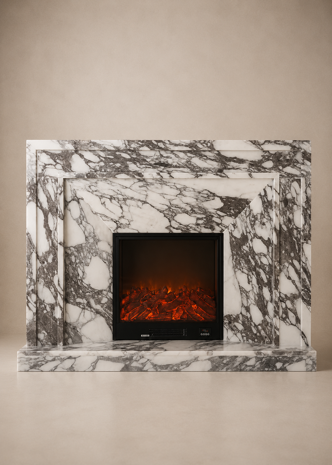 Marble Table Base - Modern Fireplace