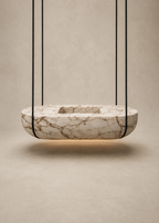 Marble Table Base - Oval Suspended Sink