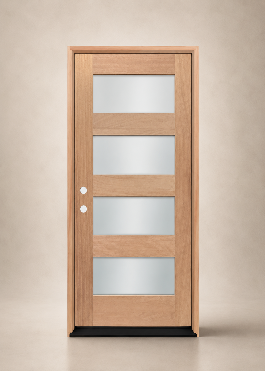 Unfinished Mahogany Wood Door - Single Door TDL Glass 3'0" Wide (6'8")