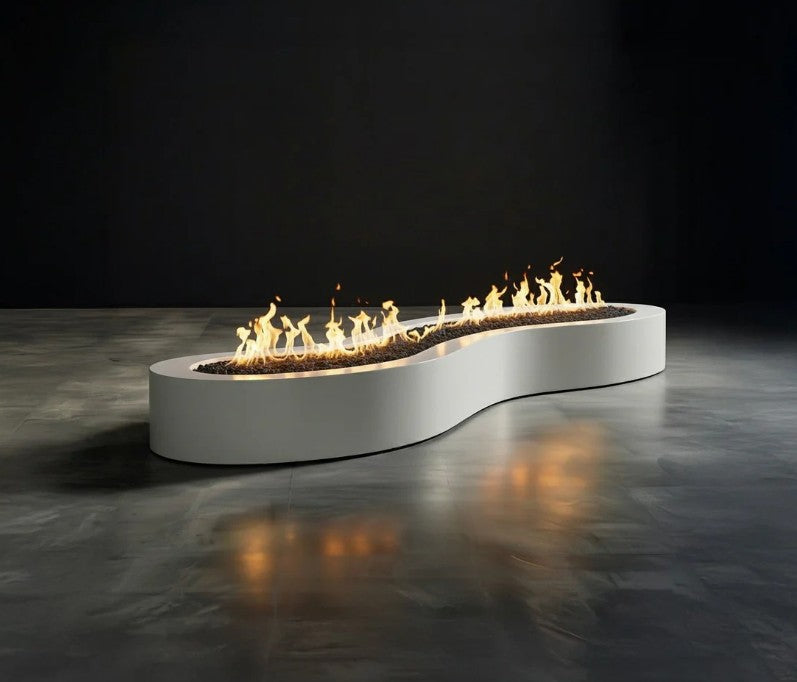 Linear Gas Fireplace - 119" (14" Depth)