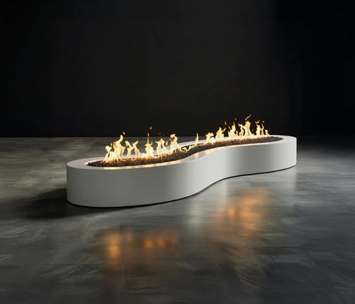 Linear Gas Fireplace - 119" (14" Depth)