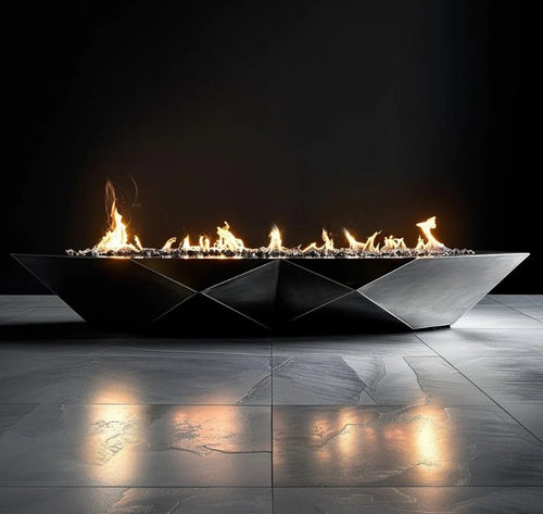 Linear Gas Fireplace - 118" (18" Depth)