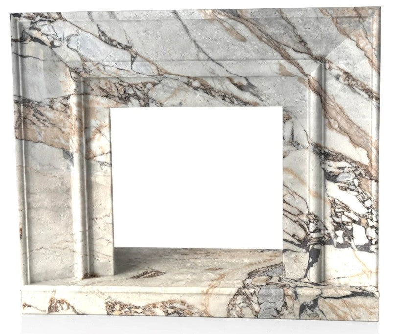 Marble Table Base -  Modern Fireplace Frame 60" x 48" x 12"