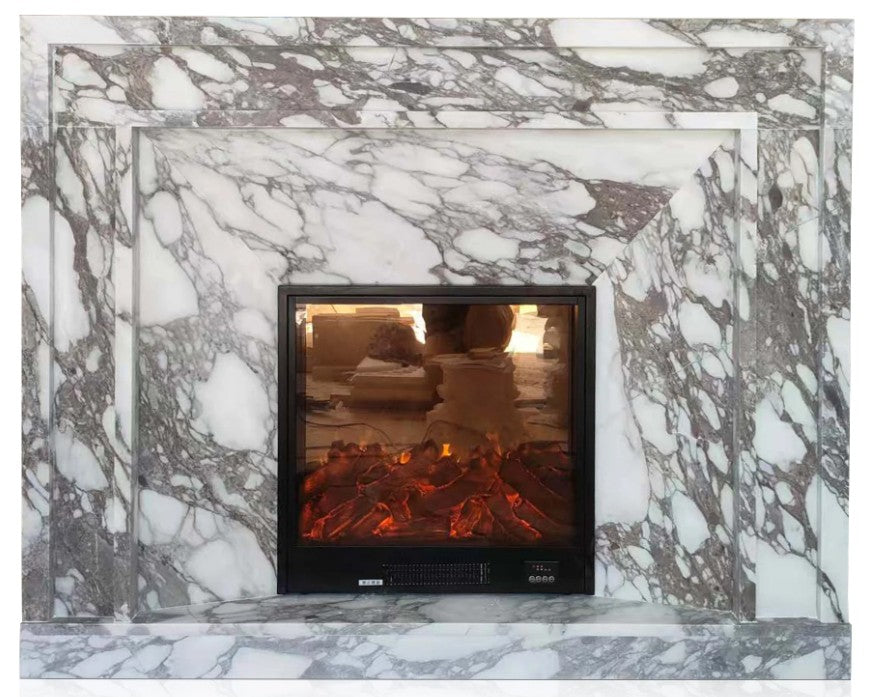 Marble Table Base - Modern Fireplace