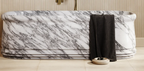 Marble Table Base - Oval w/ Stepped