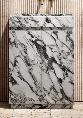Marble Table Base - Small Rectangle Vanity 24" x 18" x 36"
